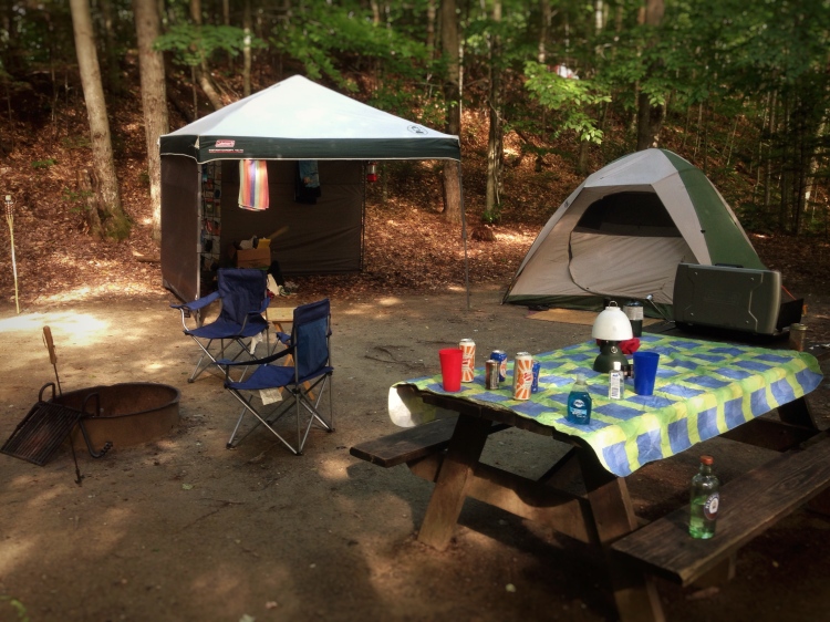 Our campsite at Little River State Park this year - tent site 27 on the 'A' side.